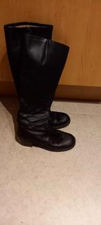 Zwarte lederen laarzen ,maat 36, Kleding | Dames, Overige Dameskleding, Zo goed als nieuw, Ophalen