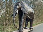 Olifant ''Igor'' XXL - 210 cm - Handgemaakt & Uniek, Tuin en Terras, Tuinbeelden, Ophalen of Verzenden, Metaal, Dierenbeeld
