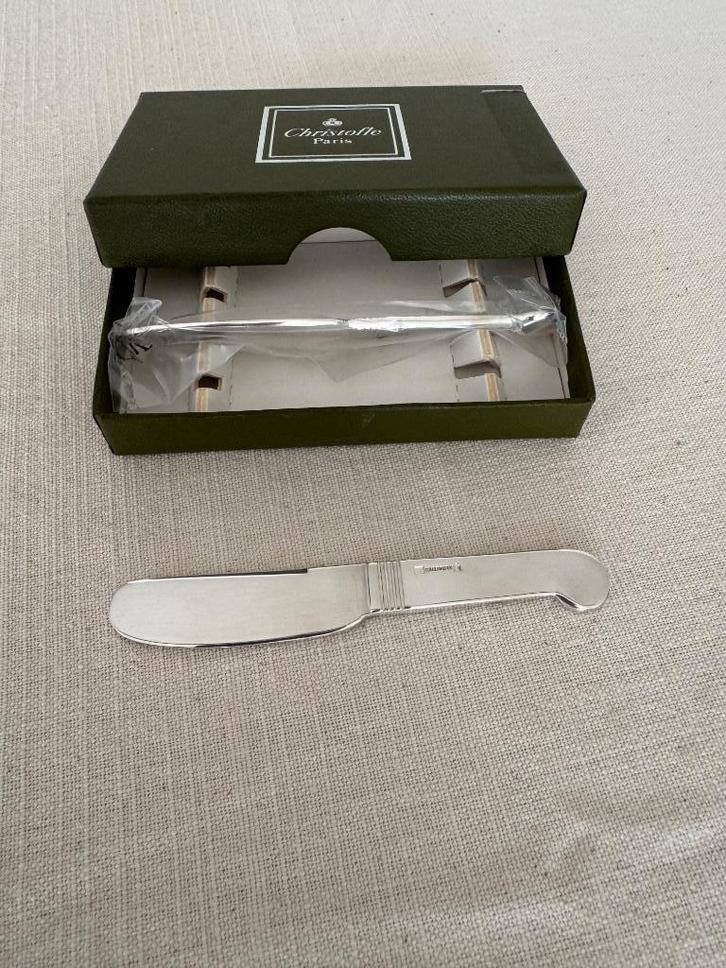 Christofle verzilverde botermesjes, Antiek en Kunst, Antiek | Zilver en Goud, Ophalen