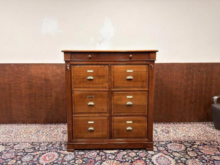 Klassiek Italiaanse Kantoorkast Archiefkast Ladekast, Antiek en Kunst, Antiek | Kantoor en Zakelijk, Ophalen of Verzenden