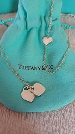 Collier double coeur argent 925 Return to Tiffany, Handtassen en Accessoires, Kettingen, Met hanger, Ophalen of Verzenden, Zo goed als nieuw
