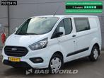 Ford Transit Custom 105pk Dubbel Cabine Euro6 Trekhaak Cruis, Auto's, Bestelwagens en Lichte vracht, Euro 6, 4 cilinders, Wit