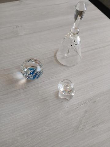 Swarovskisetje grote bel paddestoel en kenmerk, Ophalen of Verzenden, Zo goed als nieuw