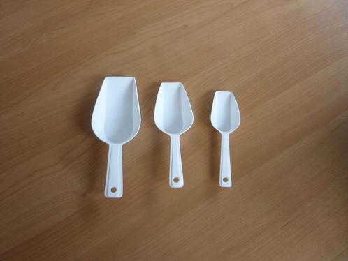 Set van 3 witte maatscheppen scheppen maatlepels, Huis en Inrichting, Keuken | Bestek, Ophalen of Verzenden