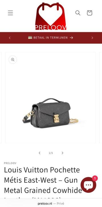 Louis Vuitton Pochette Metis east west Empreinte Gun Metal  beschikbaar voor biedingen