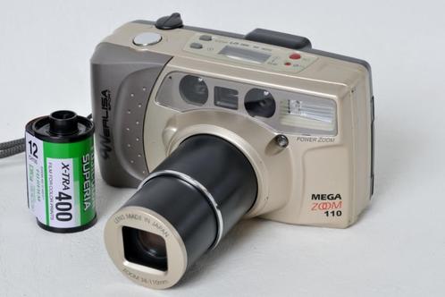 Werlisa Mega ZOOM 110 + hoesje. NIEUWSTAAT. Analoge camera, Audio, Tv en Foto, Fotocamera's Analoog, Zo goed als nieuw, Compact