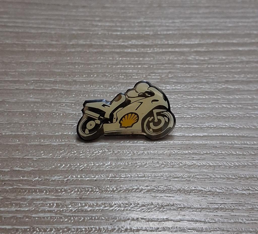 PIN - SHELL - MOTO - MOTORBIKE, Verzenden, Gebruikt, Transport, Speldje of Pin