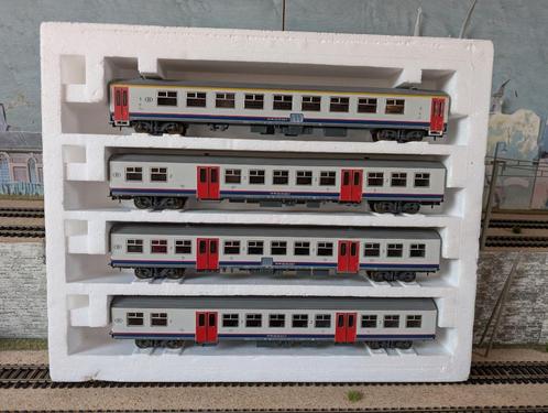 NMBS SNCB Lima 149881 | Set van 4x M4 Newlook |, Hobby en Vrije tijd, Modeltreinen | H0, Gebruikt, Treinset, Gelijkstroom, Lima