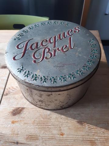 Vintage blikken doos Jacques Brel RARE beschikbaar voor biedingen