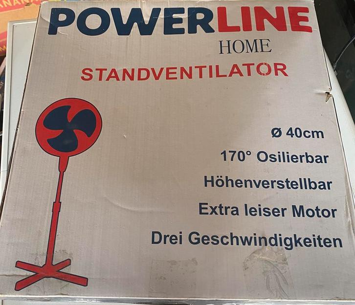 Powerline Home Staande Ventilator – Nieuw in Doos, Elektronische apparatuur, Ventilatoren, Nieuw, Statiefventilator, Ophalen