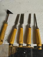 Steekbeitels (hout) en houtschaaf, Doe-het-zelf en Bouw, Gereedschap | Handgereedschap, Ophalen, Gebruikt