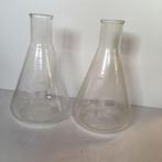 Grote labo erlenmeyer pyrex glas 1000ml - Simax, Utilisé, Enlèvement ou Envoi