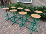 10 Unieke Dykmeyer Industriele/Vintage Barkrukken 79 cm hoog, Huis en Inrichting, Met voetsteun, 60 tot 90 cm, Ophalen of Verzenden