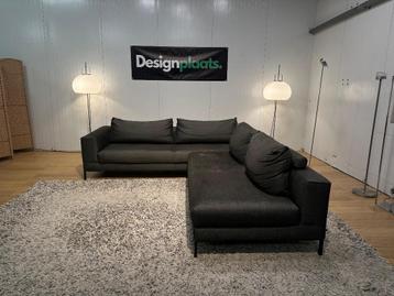 Canapé d’angle lounge Aikon anthracite – Design on Stock, 150 cm ou plus, Bankstel Zetel Sofa Hoekbank Design Bank, Comme neuf