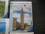 Puzzel Ravensburger Grappige kat op de Big Ben, Hobby en Vrije tijd, Denksport en Puzzels, Ophalen of Verzenden, 500 t/m 1500 stukjes