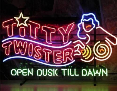 Titty twister neon en veel andere leuke USA decoratie neons, Collections, Marques & Objets publicitaires, Neuf, Table lumineuse ou lampe (néon)