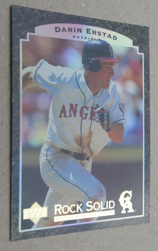 96 UD MLB 'Rock Solid Foundation' Darin Erstad RS4, Hobby en Vrije tijd, Stickers en Plaatjes, Zo goed als nieuw, Plaatje, Verzenden