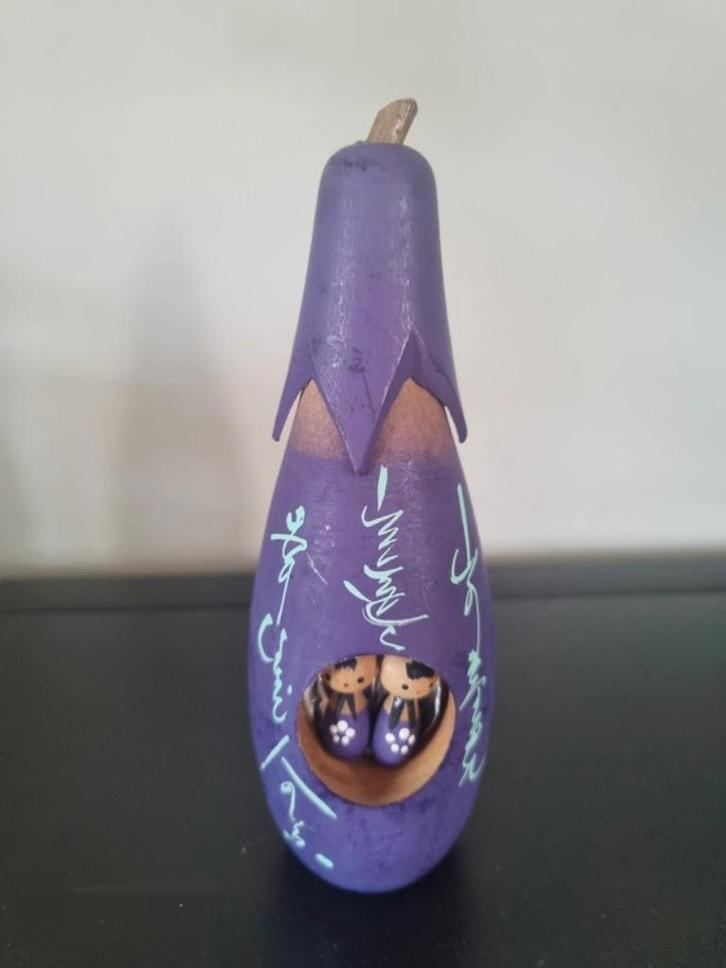 Schattige peer met kleine kokeshi's, Antiek en Kunst, Kunst | Beelden en Houtsnijwerken, Verzenden