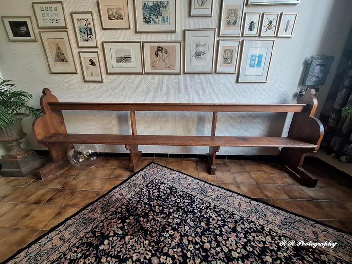 Authentieke kerkbank, Antiek en Kunst, Antiek | Meubels | Stoelen en Sofa's, Ophalen