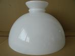 Antieke lampenkap voor olielamp opaalglas opalineglas 35cm, Ophalen of Verzenden