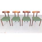 Ensemble de 4 chaises Fristho Rosewood - Design vintage, 29€, Enlèvement ou Envoi, Comme neuf, Brun, Mid century, vintage