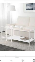 2 İNSCHUİFBARE SALONTAFELS / BİJZETTAFELS, goede staat !!, Minder dan 50 cm, Gebruikt, 50 tot 100 cm, Ophalen of Verzenden