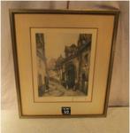 Prachtige Ets 'In het oude Steegje' - Roger Hebbelinck, Antiek en Kunst, Kunst | Etsen en Gravures, Ophalen of Verzenden