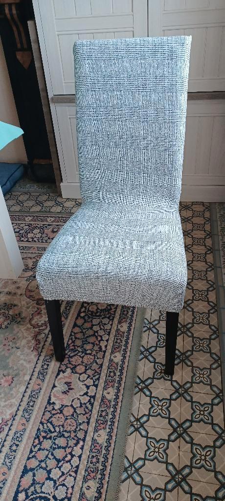 8 chaises de salle à manger à haut dossier, Maison & Meubles, Chaises, Utilisé, Cinq, Six Chaises ou plus, Bois, Cuir, Noir, Enlèvement