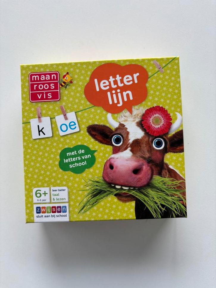 Letterlijn - maan roos vis, Hobby en Vrije tijd, Gezelschapsspellen | Kaartspellen, Nieuw, Ophalen of Verzenden