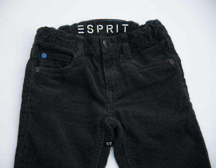 Ribfluwele broek Esprit kaki/legergroen – Maat 116, Enfants & Bébés, Vêtements enfant | Taille 116, Utilisé, Garçon, Pantalon