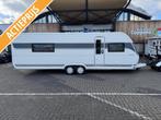 Hobby Prestige 720 WQC 2026 BLACKLINE ACTIE!, Caravans en Kamperen, Rondzit, Schokbreker, 7 tot 8 meter, Tot en met 4