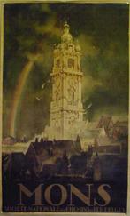 MASSONET Armand - Affiche voor NMBS Ville de Mons (1948), Verzamelen, Foto's en Prenten, Verzenden
