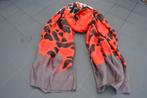 Langwerpige sjaal Zwart/rood /grijs 90 cm x 180 cm, Kleding | Dames, Mutsen, Sjaals en Handschoenen, Ophalen of Verzenden, Sjaal