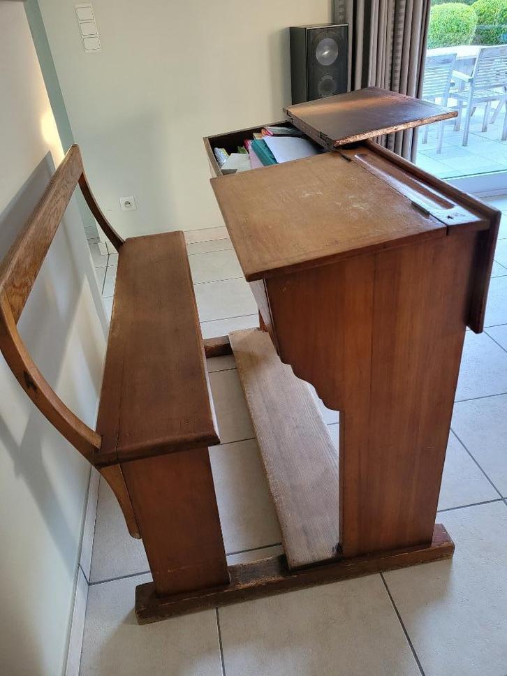Antieke schoolbank, Antiek en Kunst, Antiek | Meubels | Tafels, Ophalen