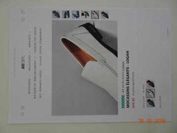Mocassin Blanc Cuir 45 beschikbaar voor biedingen