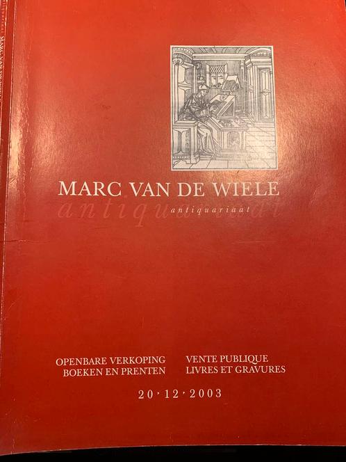 Veilingcatalogi  9 stuks antiquariaat Marc VAN DE WIELE, Boeken, Catalogussen en Folders, Ophalen of Verzenden
