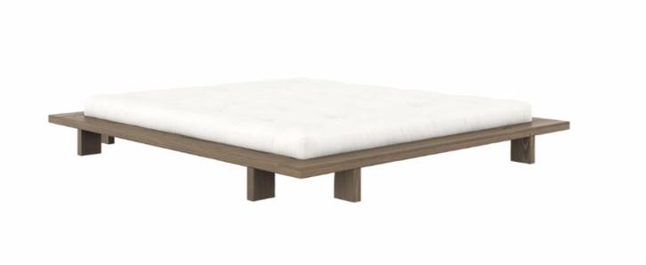BED, Huis en Inrichting, Slaapkamer | Bedden, Zo goed als nieuw, Tweepersoons, 180 cm, 200 cm, Hout, Bruin, Ophalen