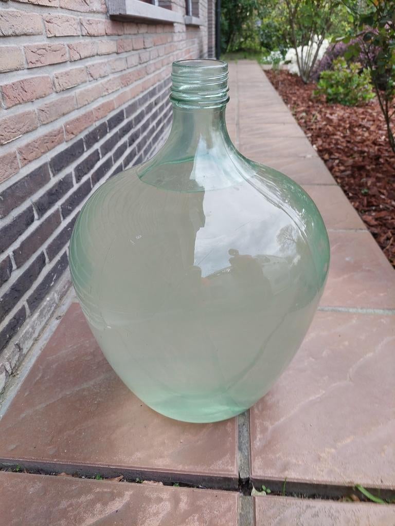 Glazen, decoratieve waterkruik 56 cm hoogte, Ophalen, Zo goed als nieuw, Wit, Glas
