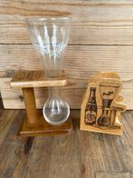 Kwak koetsiersglas met bierviltjes houder, Verzamelen, Ophalen of Verzenden, Gebruikt, Glas of Glazen