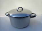 2 x Demeyere kookpot 18 cm met deksel, Huis en Inrichting, Keuken | Potten en Pannen, Kookpan of Snelkookpan, Inox, Gebruikt, Keramische plaat