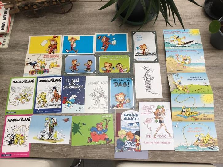 25 postkaarten stripfiguren, Verzamelen, Stripfiguren, Plaatje, Poster of Sticker, Ophalen of Verzenden