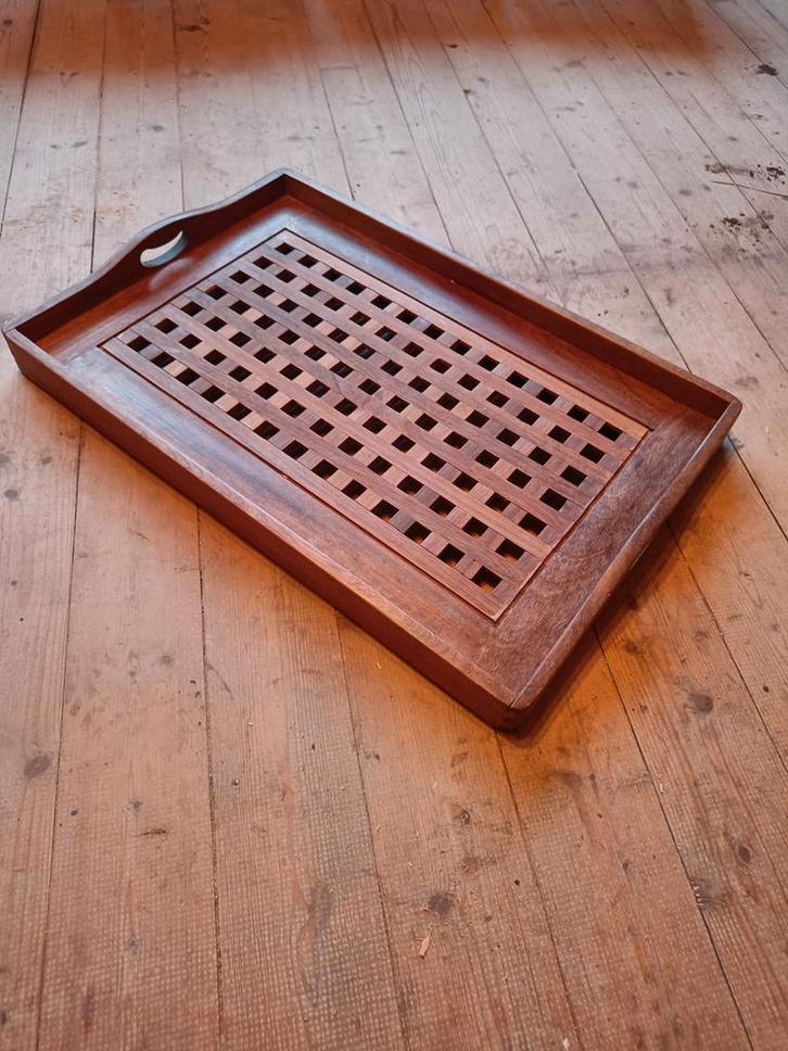 Vintage houten dienblad maat XL, Huis en Inrichting, Woonaccessoires | Dienbladen, Gebruikt, Ophalen of Verzenden