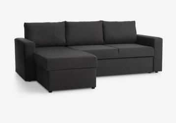 Bedbank chaise longue MARSLEV donkergrijze stof beschikbaar voor biedingen