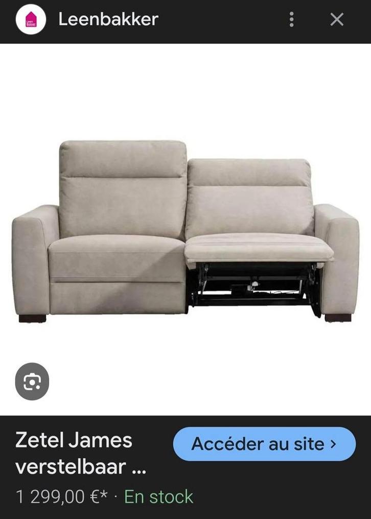 Divan relax électrique leen bakker, Huis en Inrichting, Zetels | Zetels, Nieuw, Ophalen of Verzenden