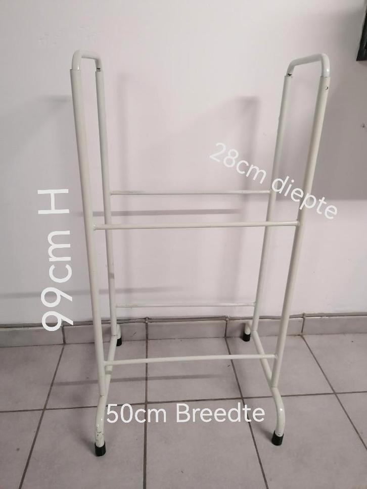 Wit Metalen kratten Rek voor 2 kratten of boxen, Maison & Meubles, Maison & Meubles | Autre, Comme neuf, Enlèvement