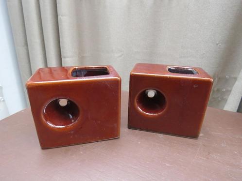 Vintage koppel Chimney vaasjes Afina Rynsburg jaren 70, Antiek en Kunst, Curiosa en Brocante, Ophalen of Verzenden
