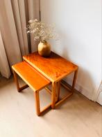 Vintage mimi set / bijzettafels Deens design, Huis en Inrichting, Tafels | Bijzettafels, Vintage. Deens design, 55 tot 75 cm, Zo goed als nieuw