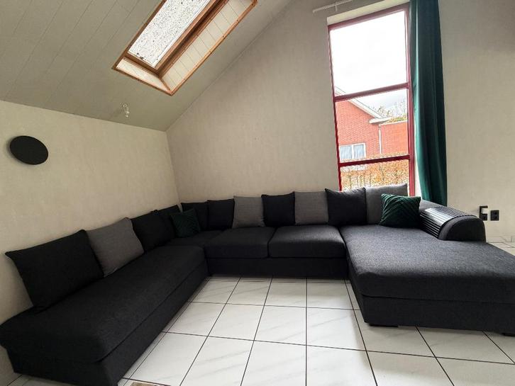 Hoekzetel, Huis en Inrichting, Zetels | Complete zithoeken, Zo goed als nieuw, Hout, Stof, Ophalen