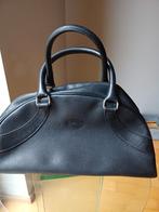 Zwarte lederen vintage handtas Longchamp, Handtassen en Accessoires, Tassen | Damestassen, Ophalen of Verzenden, Gebruikt, Zwart