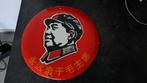 Original Antique 1968 Enameled Communist Sign Chairman Mao, Enlèvement ou Envoi